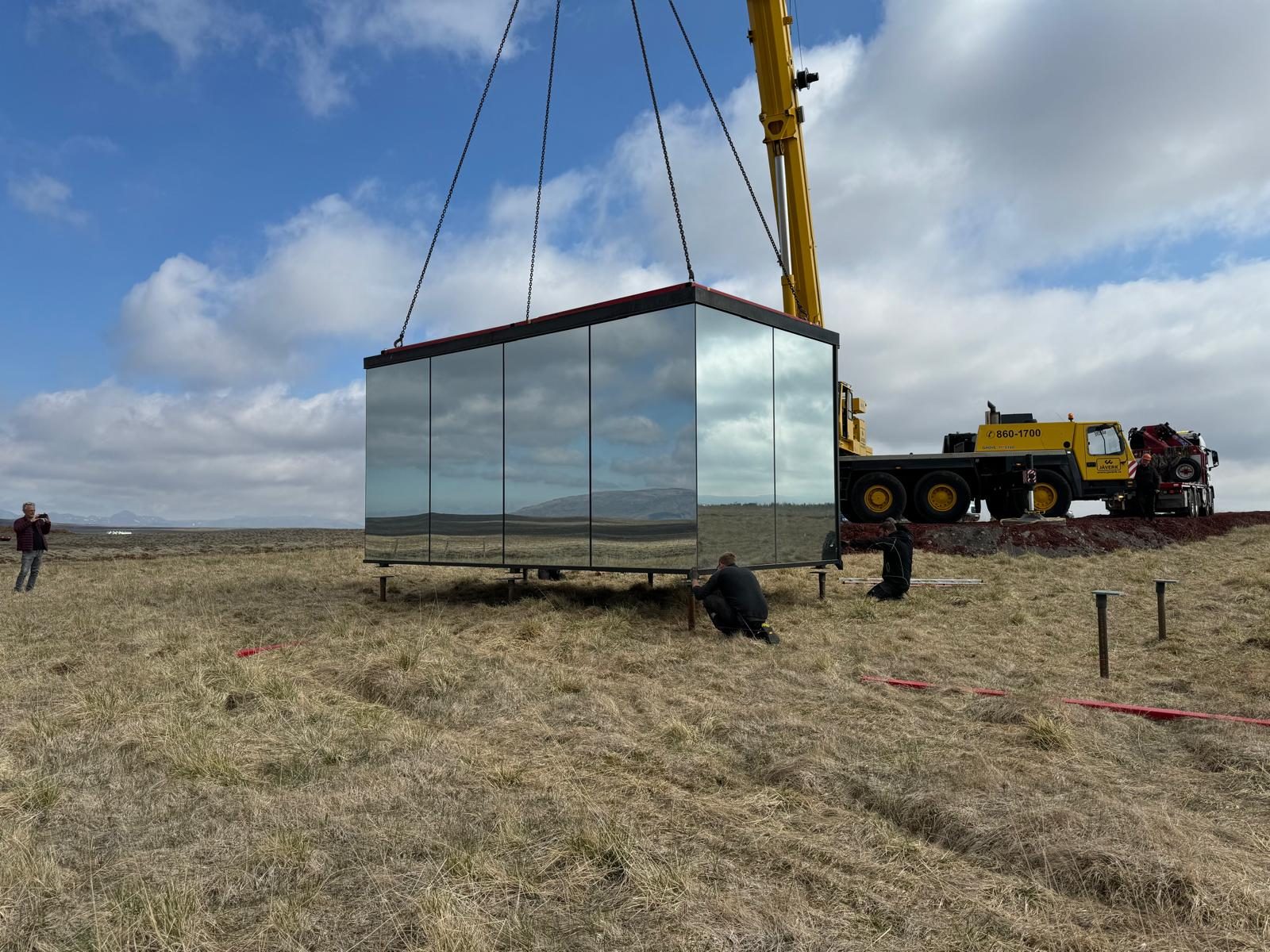 Screw pile installation on site